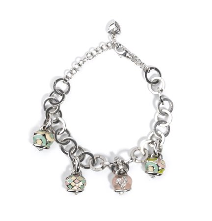 CHANTECLER  
Bracciale in oro con smalti e diamanti 
 