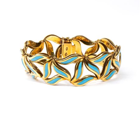  
Bracciale in oro con smalti anni '50 del XX secolo
 