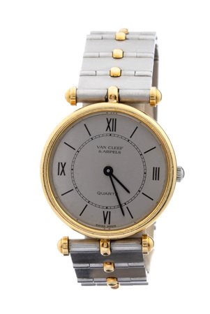 VAN CLEEF & ARPELS  
Orologio da polso  acciaio e oro Anni '80
 