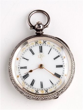  
Orologio da tasca svizzero in argento 1880-1890 circa
 