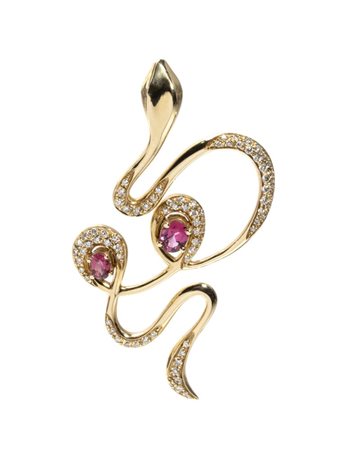  
Pendente in oro con diamanti e rubellite 
 