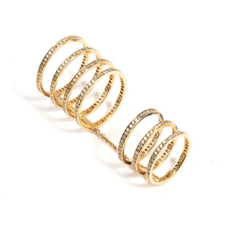  
Anello in oro con diamanti colore fantasia marrone 
 