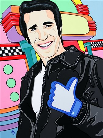 Andy 1971, Monza (Mb) - [Italia] Hey like acrilicofluo su tela 80x60 2015...