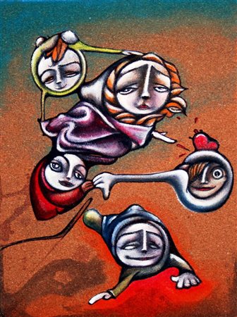 Cristian Bertoni 1974, Jesi (An) - [Italia] senza titolo acrilico e vino su...