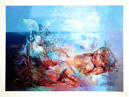 Marisa Falbo 1950, Palermo (Pa) - [Italia] Narciso e Venere acrilico su tela...