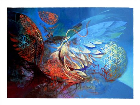 Marisa Falbo 1950, Palermo (Pa) - [Italia] Fenice acrilico su tela 60x80 2006...