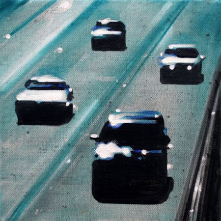 Massimo Franchi 1953, Roma (Rm) - [Italia] Traffico olio su tela 20x20 2006...