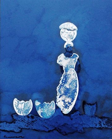 Jose Guevara 1926, Huelva - 2010, Huelva [Spagna] Aguadora mista su tavola...