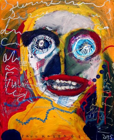 Paul Kostabi 1962, Whittier (California) - [USA] Off the wall olio e acrilico...