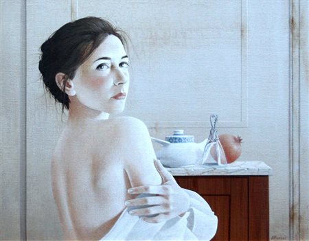 Morena Marini 1967, Teramo (Te) - [Italia] Il silenzio interrotto olio su...