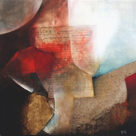 Maura Menichetti 1953, Perugia (Pg) - [Italia] L'attesa mista su tela 50x50...