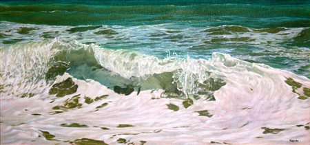 Fabio Nasini 1958, Ancona (An) - [Italia] senza titolo olio su tela 47x100...