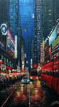 Francesco Ottobre 1956, Formia (Lt) - [Italia] Times Square mista su tavola...