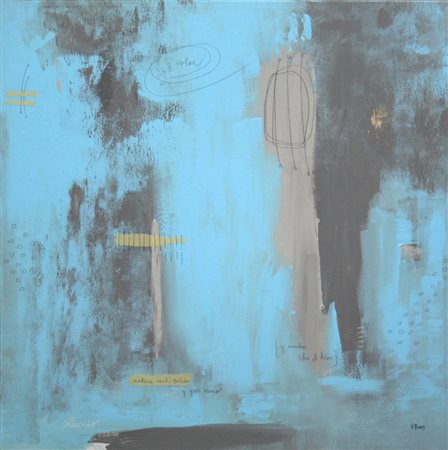 Virginia Rivas 1981, Madrid - [Spagna] Sentirse azul pàlido mista su tela...