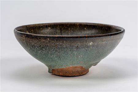 Grande Ciotola Jun smaltata in blu scuro-turchese, Cina, dinastia Jin o Yuan