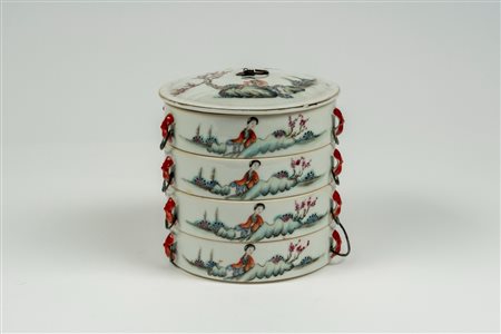 Porta vivande in porcellana, Cina, XX secolo