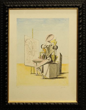 GIORGIO DE CHIRICO, "Il pittore", 1973