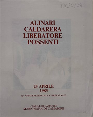 Libricino ALINARI, CALDARERA, LIBERATORE, POSSENTI, 1985