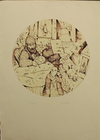 ANTONIO POSSENTI, "Il pittore", anni '80,