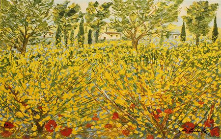 MICHELE CASCELLA "Ginestre in Toscana", 1984