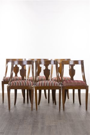 Sei sedie, Italia, XIX secolo