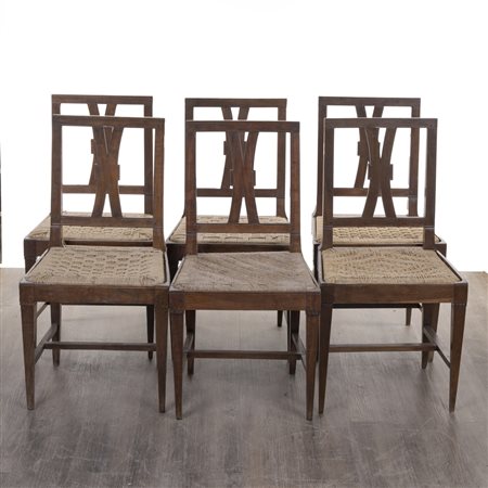 Sei sedie, Italia, XIX secolo