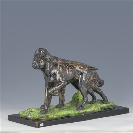 Setter e bracco, manifattura italiana, XX secolo