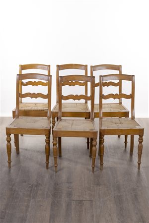 Sei sedie, Italia, XIX secolo