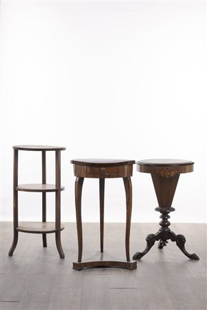 Tre piccoli tavoli, Francia, XIX/XX