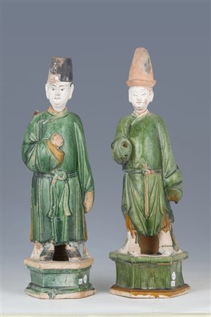 Coppia di dignitari, Cina, XVII secolo