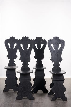 Quattro sedie, Italia, XIX secolo