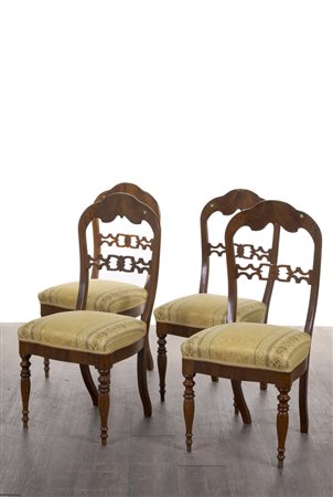 Quattro sedie, Italia, XIX secolo