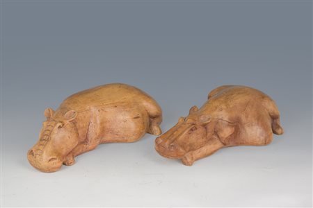 Coppia di ippopotami, XX secolo