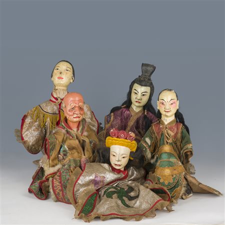 Cinque marionette, Giappone, XX secolo