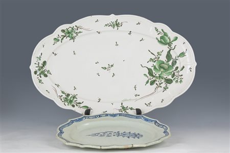 Due piatti, manifatture diverse, XIX e XX secolo secolo