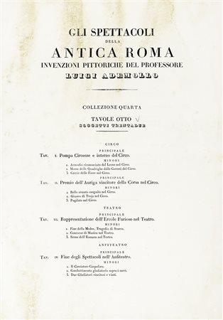 Luigi Ademollo, Gli spettacoli della antica Roma. Invenzioni pittoriche del...