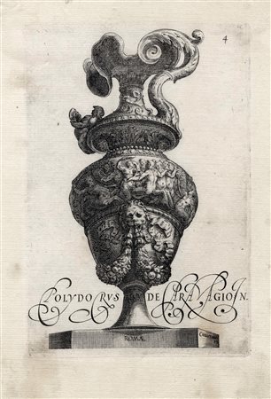 Cherubino Alberti, Tre tavole con vasi ornamentali da Polidoro da Caravaggio....