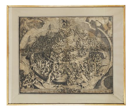 Jacques Callot, Le Purgatoire et l'Enfer. 1660. Bulino. mm 715x855 (in 4...