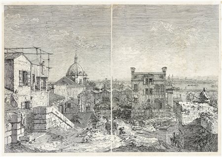 Antonio Canal (detto il Canaletto), La casa con la data 1741 / La casa con il...