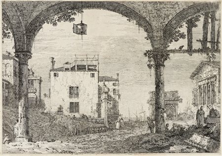 Antonio Canal (detto il Canaletto), Il portico con la lanterna. 1778....