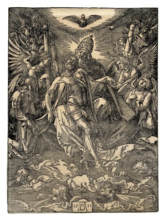 Albrecht Dürer, La Santissima Trinità. 1575. Xilografia. mm 400x295. Bartsch,...