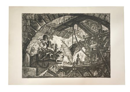 Giovanni Battista Piranesi, Prigionieri su una piattaforma sporgente. 1940....