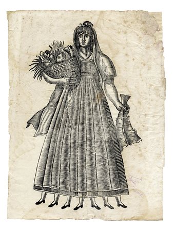 Arte popolare catalana, Vella Quaresma. 1790. Xilografia. mm 380x290. La...