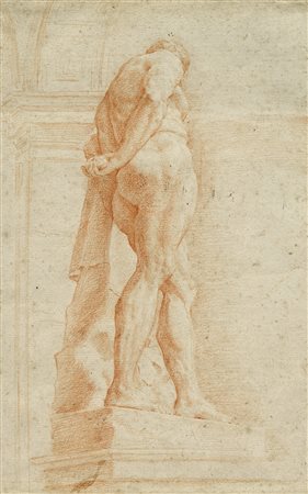 Pompeo Girolamo Batoni [attribuito a], Eracle in riposo visto da tergo...