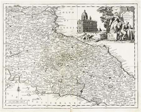 Guillaume De L'Isle, Carta geografica dello Stato della Chiesa / Carta...