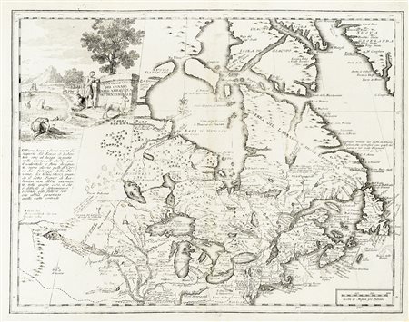 Guillaume De L'Isle, Carta geografica del Canada nell'America Settentrionale...