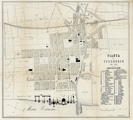 Eugenio Del Prete (nella seconda metà del XIX secolo ), Pianta di Viareggio...