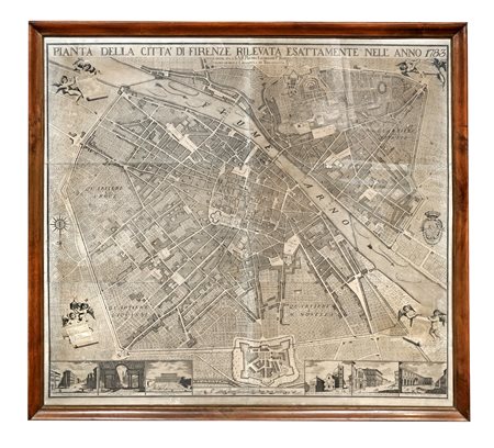 Francesco Magnelli Cosimo Zocchi, Pianta della Città di Firenze rilevata...