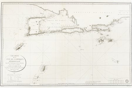 Carte Réduite de la Côte de l'Amérique Méridionale Depuis l' île de Trinidad...