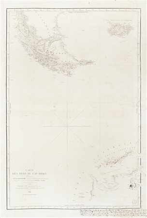 Clement Adrien Vincendon-Dumoulin, Carte des Mers du Cap Horn Dressée par Mr....